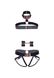 Комплект атласних ременів для бондажу Leg Avenue Satin elastic harness Set, One size, Black SO8558 фото 5