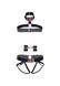 Комплект атласних ременів для бондажу Leg Avenue Satin elastic harness Set, One size, Black