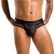 Чоловічі труси з ланцюжком Passion 030 SLIP TOM L/XL Black, екошкіра, відкриті сідниці