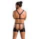 Комплект эротического мужского белья Passion 047 SET JOHN L/XL Black, трусы, портупея