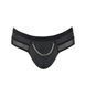 Чоловічі труси з ланцюжком Passion 030 SLIP TOM L/XL Black, екошкіра, відкриті сідниці