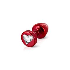Анальная пробка со стразом Diogol Anni R Heart Red Кристалл 30мм D81200 фото