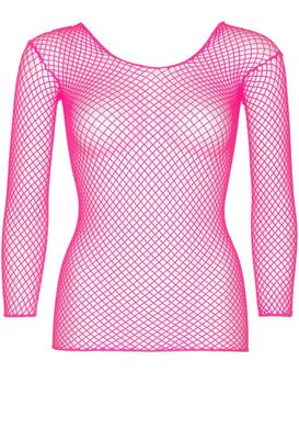 Сетчатый топ Leg Avenue Long Sleeves T-Shirts Neon Pink, One Size