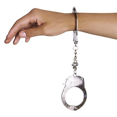 Наручники металеві Adrien Lastic Handcuffs Metallic (поліцейські) (м'ята упаковка)