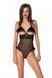 Еротичне боді Passion DOLLY BODY, L/XL, black, з відкритими чашками