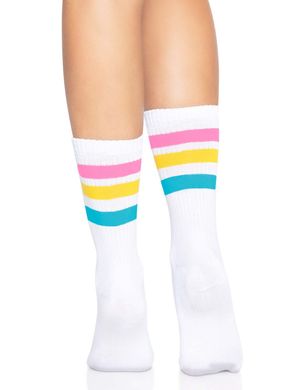 Шкарпетки жіночі в смужку Leg Avenue Pride crew socks Pansexual, 37–43 розмір SO8585 фото