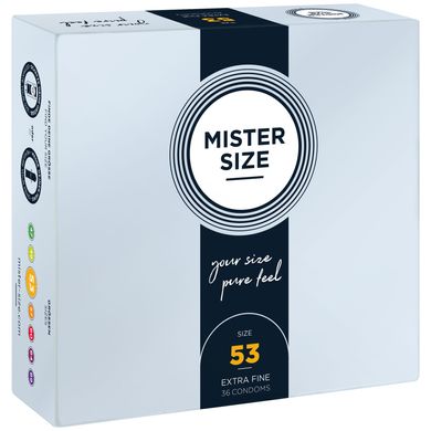 Презервативы Mister Size - pure feel - 53 (36 condoms), толщина 0,05 мм SO8051 фото