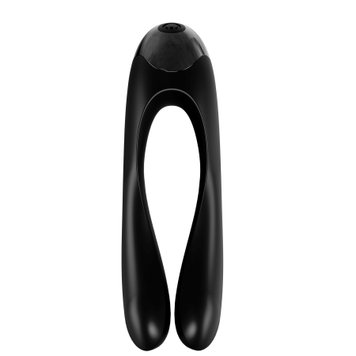 Фото 【Вібратор на палець Satisfyer Candy Cane Black】 артикул 【SO4653】 для покупки в сексшопі FunLove