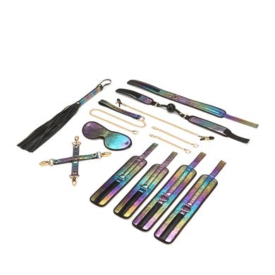 БДСМ-набор Liebe Seele Vivid Rainbow 8 Pieces Set, 8 аксессуаров, экокожа на бархатной основе