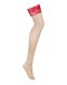 Чулки под пояс с широким кружевом Obsessive Lacelove stockings XL/2XL