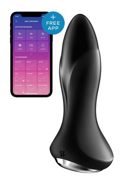 Анальна смарт-вібропробка із перлинним масажем Satisfyer Rotator Plug 1+ Black