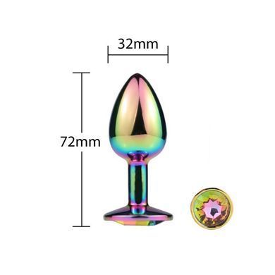 Фото 【Металлическая анальная пробка MAI Attraction Toys №72 RAINBOW (мятая упаковка)】 артикул 【SO6038-R】 для покупки на FunLove