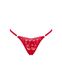 Кружевные стринги Obsessive Lacelove thong XL/2XL Red, низкая посадка