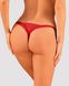 Кружевные стринги Obsessive Lacelove thong XL/2XL Red, низкая посадка