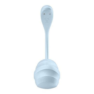 Виброяйце Satisfyer Smooth Petal Connect App Light Blue