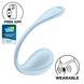 Виброяйце Satisfyer Smooth Petal Connect App Light Blue