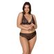 Комплект білизни Passion Amberly Set 4XL/5XL black, ліф, трусики бразиліана, люрексова нитка SO7055 фото 5