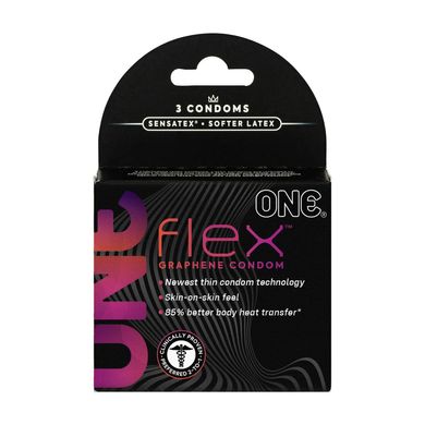 Презервативы ONE Flex Graphene Condom 3 шт, картонная коробка