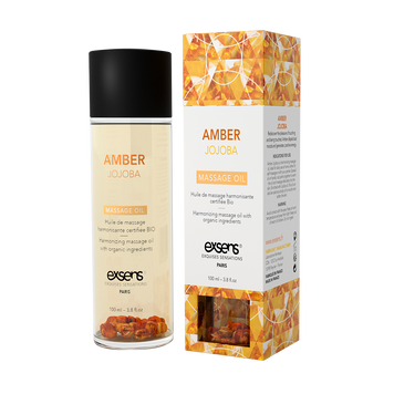 Фото 【Розпродаж!!! Масажна олія EXSENS Amber Jojoba (гармонізує, з бурштином) 100мл (термін 09.2023)】 артикул 【SO2369-R】 для покупки в сексшопі FunLove