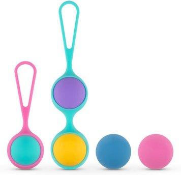 Фото 【Набір вагінальних кульок PMV20: Vita – Kegel Ball Set, маса 40, 50, 60 г, два тримачі】 артикул 【SO8896】 для покупки в сексшопі FunLove