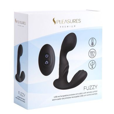Фото 【Вібромасажер простати S Pleasures Premium FUZZY, чорний, з рельєфом, 10 режимів вібрації】 артикул 【SX1612】 для покупки у FunLove