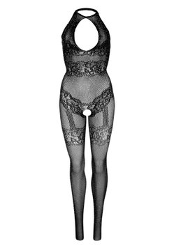 (SALE) Leg Avenue Rhinestone Lace and Net Bodystocking OS Black