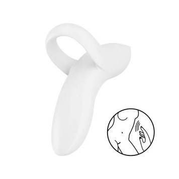 Фото 【Вібратор на палець Satisfyer Bold Lover White, гнучкий】 артикул 【SO6721】 для покупки в сексшопі FunLove