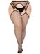 Панчохи Leg Avenue Stokings with O-ring Attached Garter Belt Black 1X/2X