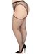 Панчохи Leg Avenue Stokings with O-ring Attached Garter Belt Black 1X/2X