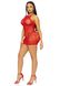 Платье-сетка со стразами Leg Avenue Rhinestone halter mini dress Red, открытая спина, one size SO7958 фото 9