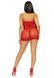 Сукня-сітка зі стразами Leg Avenue Rhinestone halter mini dress Red, відкрита спина, one size SO7958 фото 7