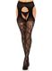 Панчохи Leg Avenue Eyelet lace suspender hose Black One Size