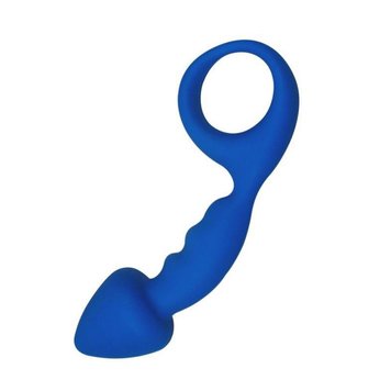 Фото 【Анальна пробка Adrien Lastic Budy Blue із стимулюючою ніжкою, макс. діаметр 2,5 см】 артикул 【AD20095】 для покупки в сексшопі FunLove