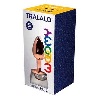 Фото 【Металева анальна пробка Wooomy Tralalo Rose Gold Metal Plug Size M, діаметр 3,4 см, довжина 8 см】 артикул 【SO7428】 для покупки у FunLove
