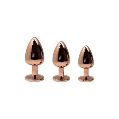 Фото 【Металева анальна пробка Wooomy Tralalo Rose Gold Metal Plug Size M, діаметр 3,4 см, довжина 8 см】 артикул 【SO7428】 для покупки у FunLove