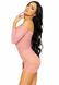 Платье-сетка с сердечками Leg Avenue Heart net mini dress Pink, завязки, открытые плечи, one size SO7960 фото 3