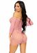 Платье-сетка с сердечками Leg Avenue Heart net mini dress Pink, завязки, открытые плечи, one size SO7960 фото 2