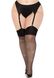 Панчохи Leg Avenue Wide Top Rhinestone Sheer Stockings Black 1X/2X