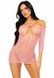 Платье-сетка с сердечками Leg Avenue Heart net mini dress Pink, завязки, открытые плечи, one size SO7960 фото 4