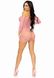 Платье-сетка с сердечками Leg Avenue Heart net mini dress Pink, завязки, открытые плечи, one size SO7960 фото 6