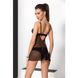 Сорочка беби долл прозрачная GISELE CHEMISE black XXL/XXXL - Passion Exclusive, трусики