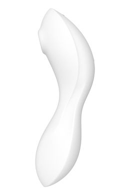 Вакуумний смарт-стимулятор із вібрацією Satisfyer Curvy Trinity 5 (White), керування зі смартфона