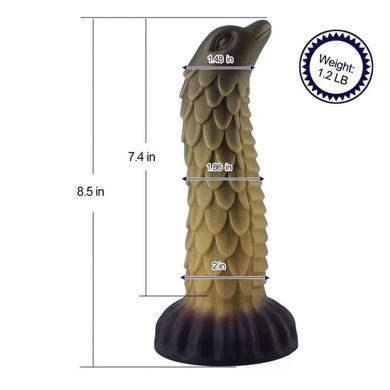 Силиконовый дилдо Hismith 8.5" Squama Beast Silicone Dildo Monster Series