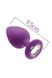 Анальна пробка з кристалом MAI Attraction Toys №49 Purple, довжина 9,5 см, діаметр 4 см SO4629 фото 1