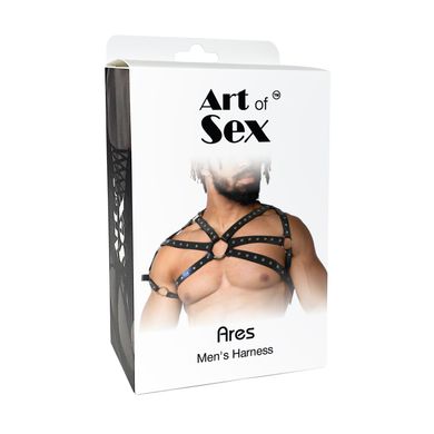Чоловіча портупея Art of Sex - Ares, натуральна шкіра, колір Чорний, розмір L-2XL SO9663 фото