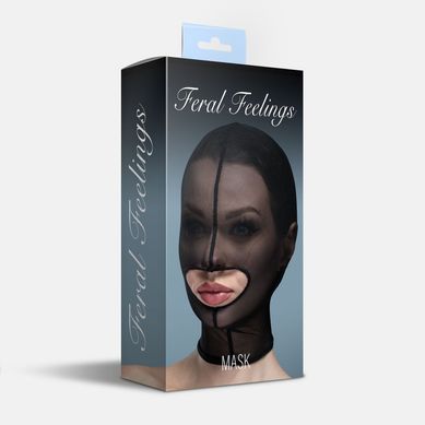 Маска сетка с открытым ртом Feral Feelings - Hood Mask Black SO9290 фото