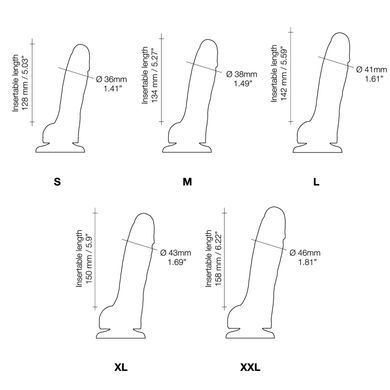 Фото 【Реалістичний фалоімітатор Strap-On-Me Sliding Skin Realistic Dildo Vanille S, ефект рухливої шкіри】 артикул 【SO6251】 для покупки у FunLove