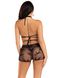 Комплект Leg Avenue Wrap Around Bra Top & Boy Shorts Black One Size