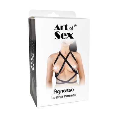 Портупея жіноча Art of Sex - Agnessa Leather harness, Чорний L-2XL SO8399 фото