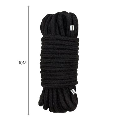 Веревка для BDSM MAI Bondage Rope Black, длина 10 м, диаметр 6,5 мм, полиэстер SO6573 фото